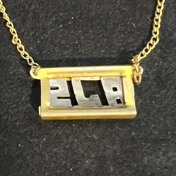 Vintage Swank AJ5 Gold Tone With Spinels Tie Bar (2872) - Picture 4 of 5